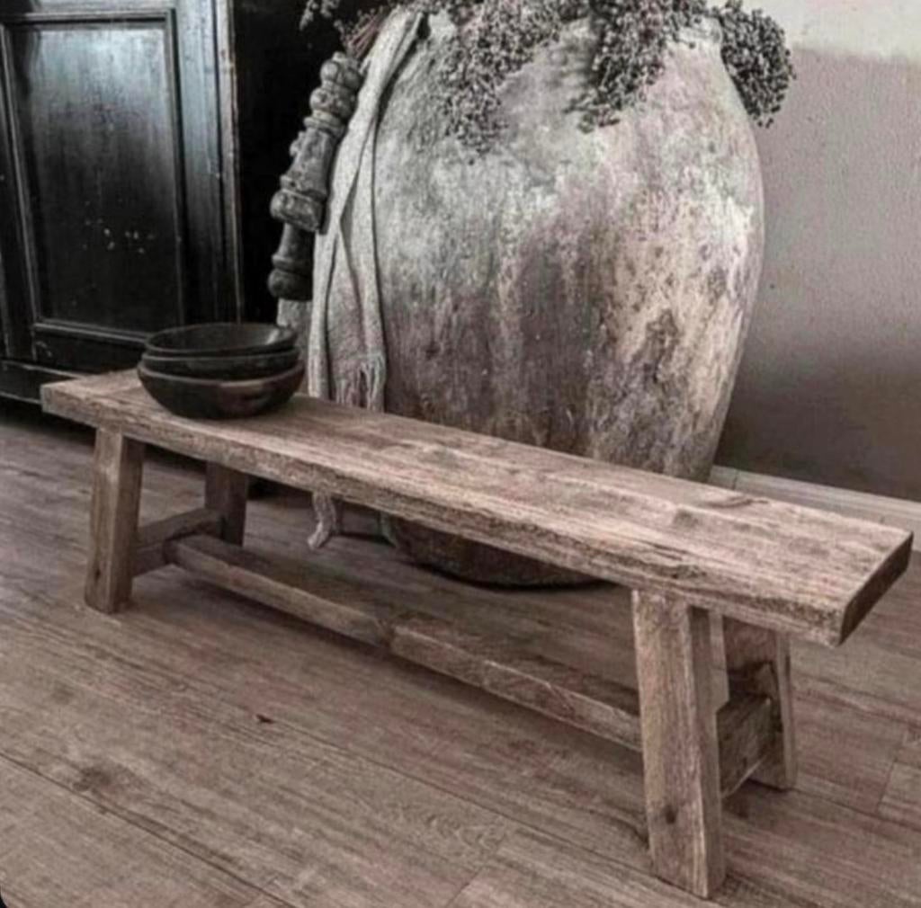 Stoer Sober Landelijk Houten XL Vensterbank Bankje~, Huis en Inrichting, Woonaccessoires | Overige, Ophalen of Verzenden, Zo goed als nieuw