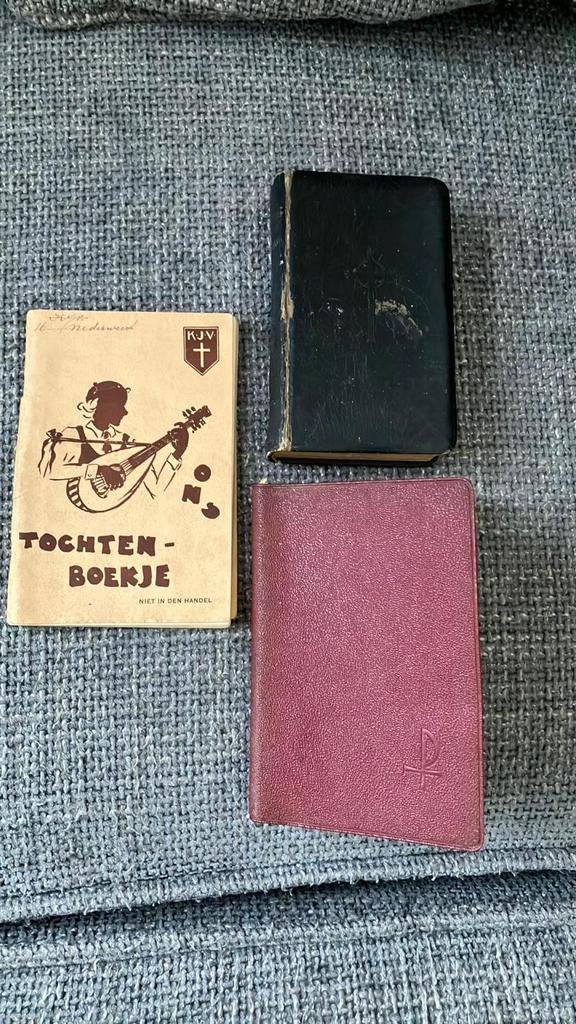Vintage: 3 boekjes tochtenboekje, gebeden voor jonge mensen, Verzamelen, Ophalen of Verzenden