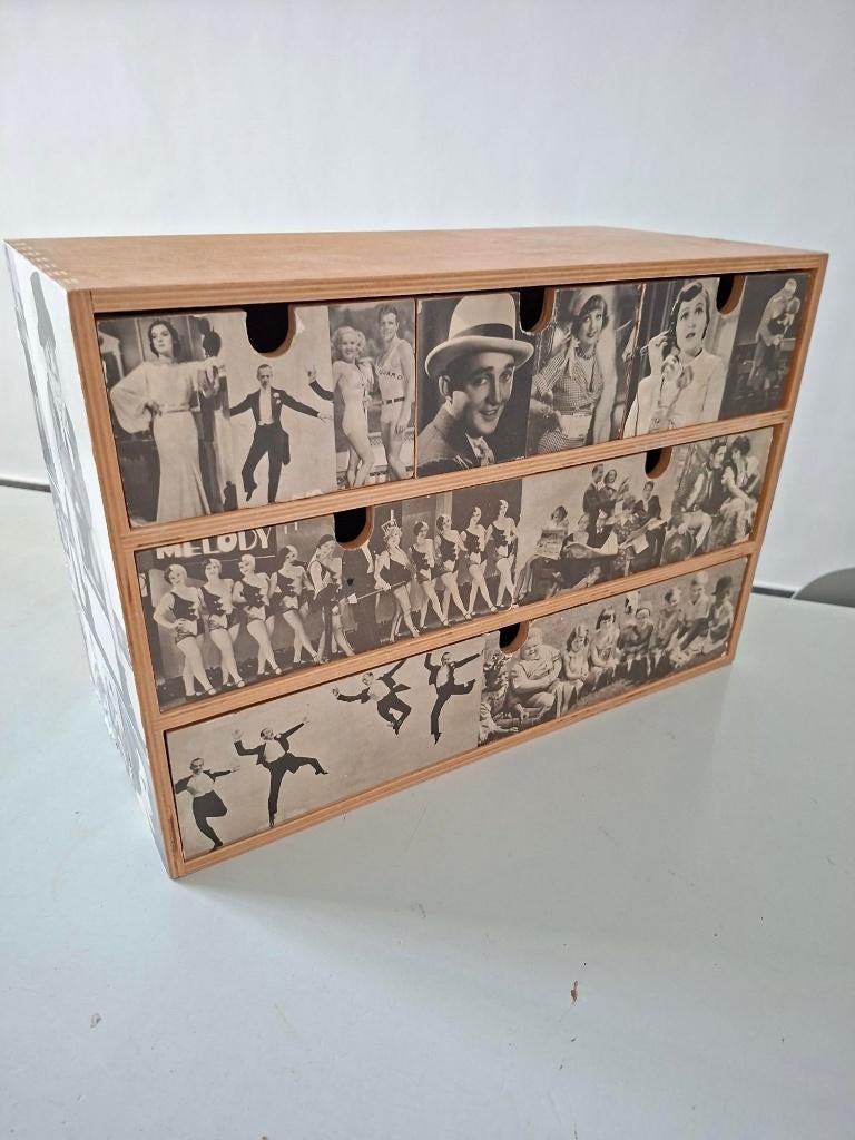 Ikea Moppe mini ladekast met decoratie filmsterren variete, Ophalen of Verzenden, Gebruikt