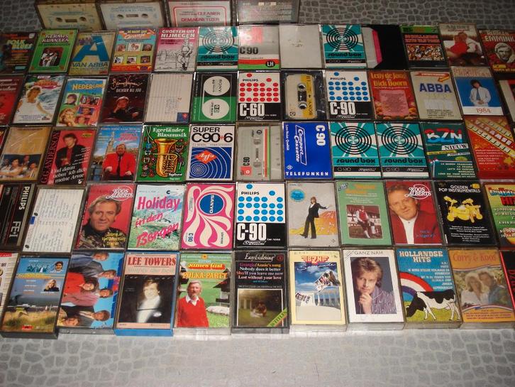 verzameling  a  89 x   Cassettebandjes    alles  80,00, Cd's en Dvd's, Cassettebandjes, Gebruikt, Overige genres, 26 bandjes of meer