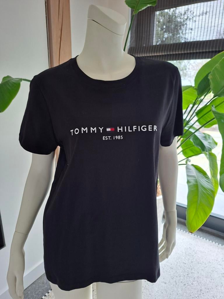 Nieuw zwart dames shirt xxl 44 korte mouwen tommy hilfiger, Zwart, Maat 42/44 (L), Nieuw, Ophalen of Verzenden