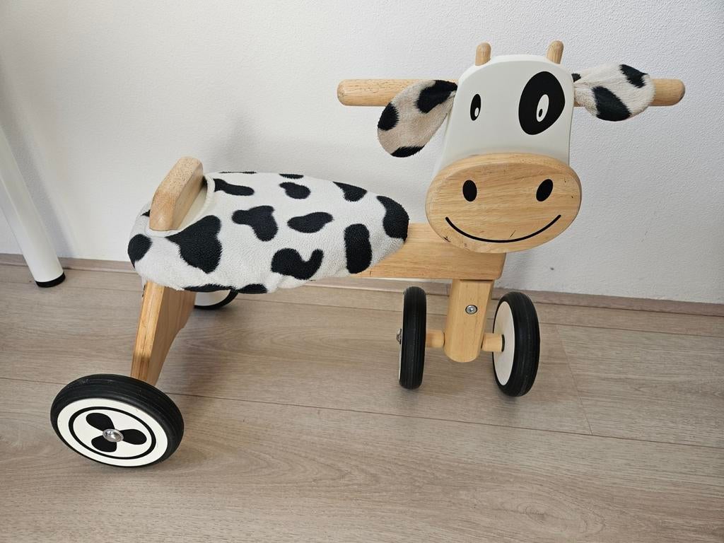 Houten loopfiets Koe - Perfect voor de kleintjes!, Ophalen of Verzenden, Gebruikt, Loopfiets