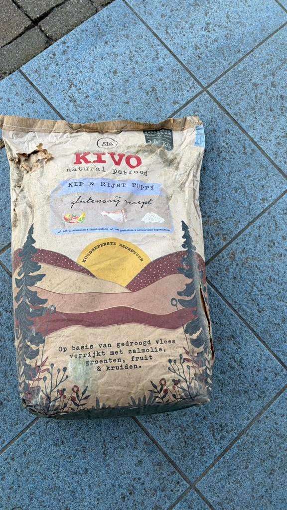 Kivo Kip&Rijst glutenvrij geperst puppybrokken 14 kg, Dieren en Toebehoren, Dierenvoeding, Ophalen of Verzenden, Hond
