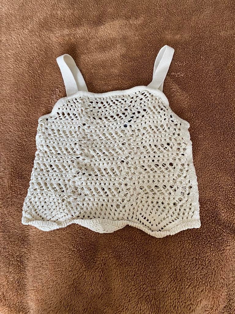 Pieces gehaakte top, Kleding | Dames, Tops, Maat 38/40 (M), Wit, Ophalen of Verzenden, Zo goed als nieuw