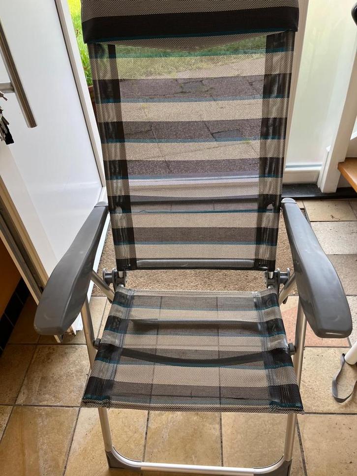 4 comfortabele kampeerstoelen, Caravans en Kamperen, Kampeermeubelen, Gebruikt, Campingstoel, Ophalen