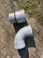 PVC riool hulpstukken - bocht en mof, Afvoer, Gebruikt, Pvc, Ophalen of Verzenden