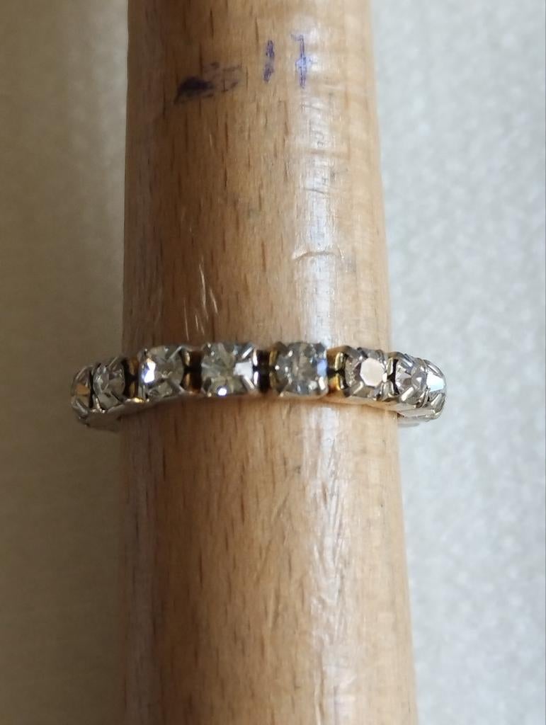 Op maat aanpasbaar ring strass, Overige materialen, Verzenden, Nieuw, 17 tot 18