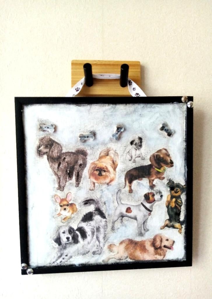 🐾 Unieke honden Canvas Teckel Jack Russell Chihuahua, Ophalen, Minder dan 50 cm, Oorspronkelijke maker, Nieuw