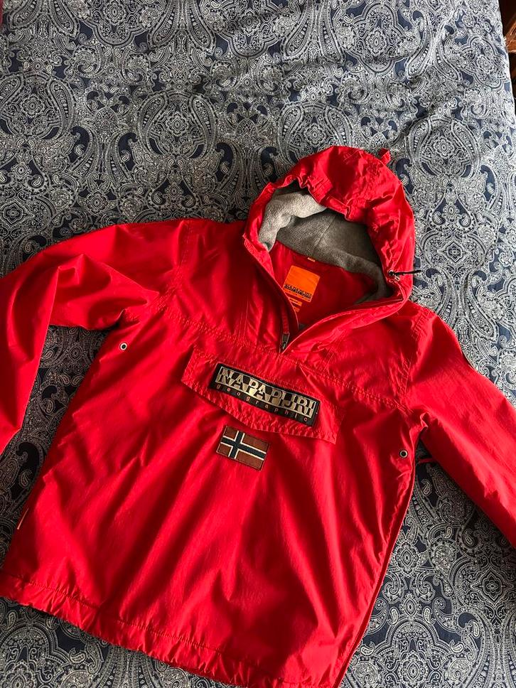 Napapijri Anorak Jas Rood Maat M - Comfortabel & Stijlvol, Kleding | Heren, Jassen | Winter, Zo goed als nieuw, Maat 48/50 (M)