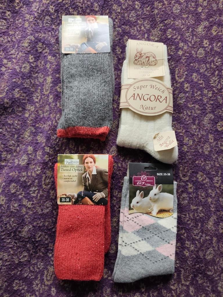 4x wollen sokken, mt 35-38, nieuw in de verpakking, Kleding | Dames, Sokken en Kousen, Sokken en Kniesokken, Up2Fashion, Overige kleuren