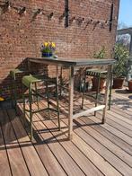 Hay palissade barkrukken met bartafel, Ophalen, Zo goed als nieuw