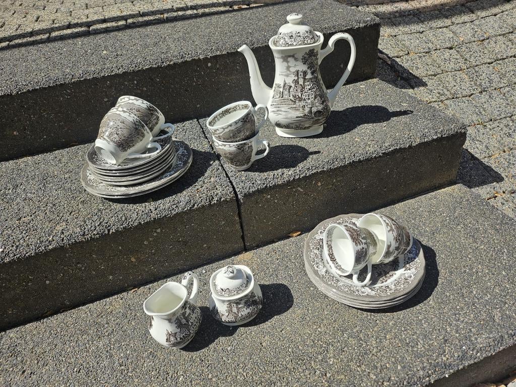 Stratford Stage Thee Set - J&G Meakin Engeland - 6 Delig, Ophalen, Gebruikt, Keramiek, Overige stijlen