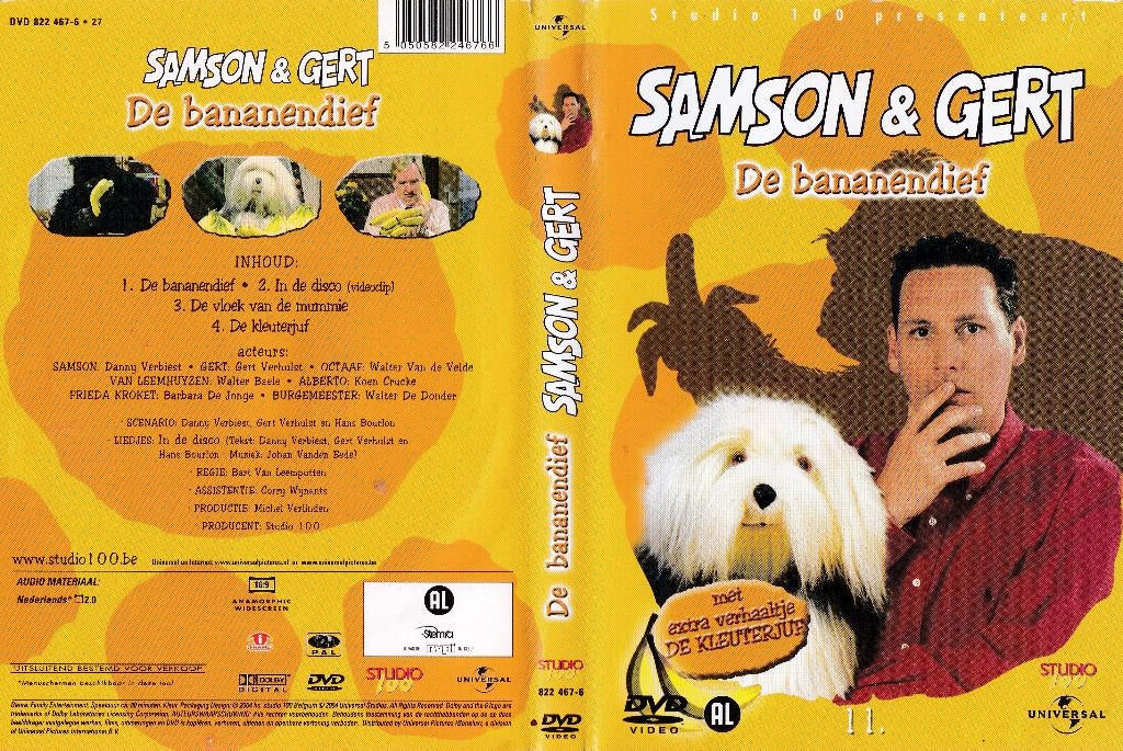 Samson en Gert - De bananendief dvd, Cd's en Dvd's, Dvd's | Kinderen en Jeugd, Gebruikt, Alle leeftijden, Ophalen of Verzenden