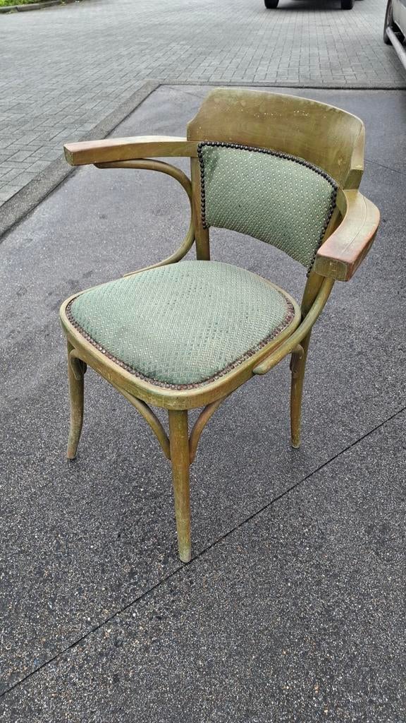 20 thonet cafe arm stoel vintage met nails horeca partij, Gebruikt, Bruin, Ophalen of Verzenden, Stof