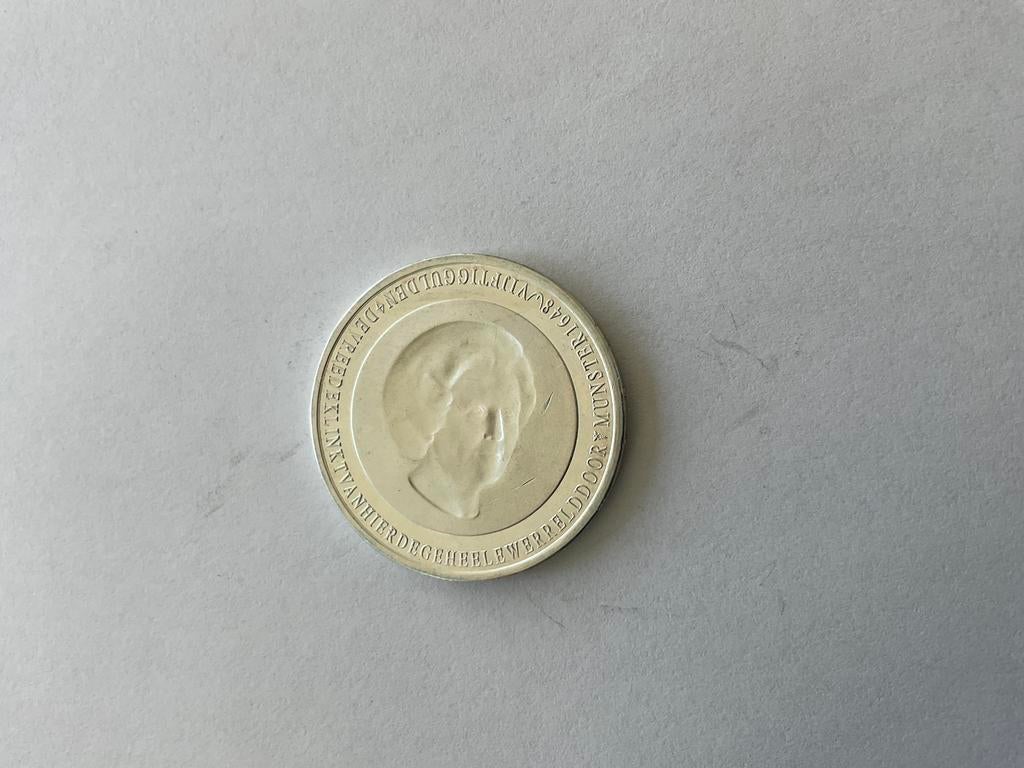 ZILVEREN 50 GULDEN - BEATRIX - 1998 - VREDE VAN MUNSTER, Postzegels en Munten, Ophalen of Verzenden, Overige waardes, Losse munt