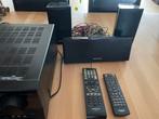 Onkyo versterker met speakers en afstandsbedieningen., Gebruikt, 70 watt of meer, 5.1-systeem, Overige spelers