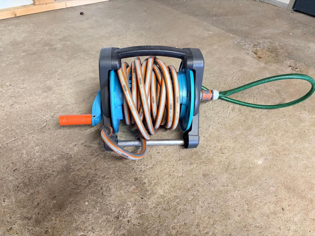 Gardena tuinslang op haspel, Tuin en Terras, Tuinslangen, Ophalen, Gebruikt, Tuinslang