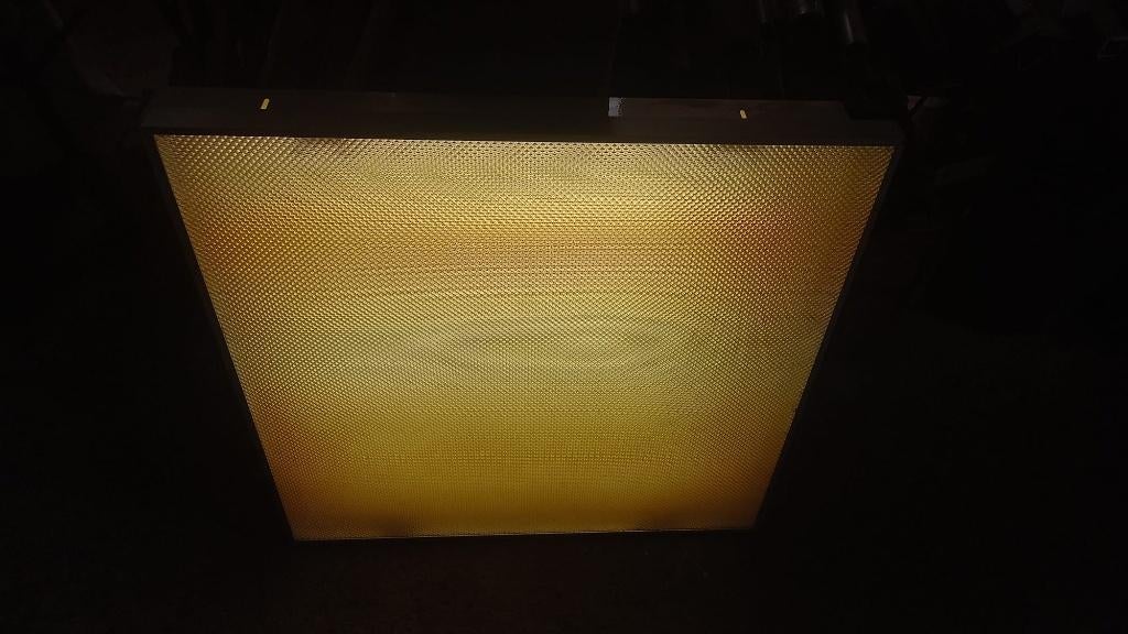 Vierkante plafondlamp/lichtbak, Ophalen, Metaal