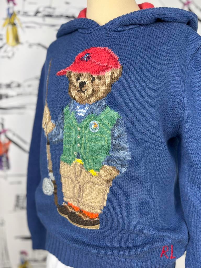 Ralph Lauren katoengebreide trui beer maat 10-12 (260 euro), Verzenden, Trui of Vest, Ralph Lauren, Ralph Lauren EU