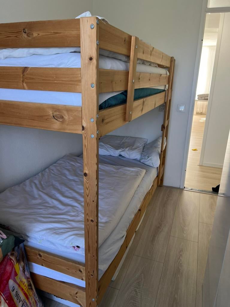 Stapelbed met 2 matrassen, 90 cm, 160 tot 180 cm, Tweepersoons, Ophalen of Verzenden