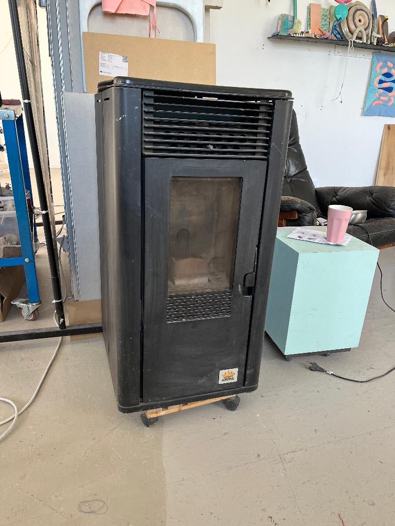 Pelletkachel, rookkanalen, t-splitsing, en condensdeksel, Ophalen, Gebruikt