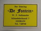 Bar Dancing   DE FONTEIN   HEERLEN, Verzenden, Zo goed als nieuw, Luciferdoosjes of -merken