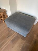 Poef voetenbank tafel antraciet grijs, Ophalen, Gebruikt, Rechthoekig, Stof