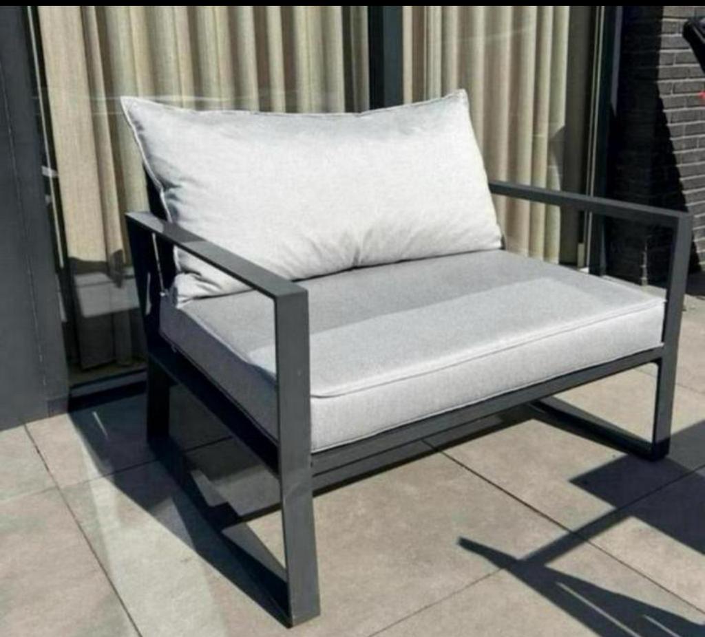Borek Samos loungebank / fauteuil, Tuin en Terras, Tuinbanken, Zo goed als nieuw, Aluminium, Ophalen