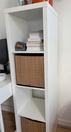 Kallax 4x1 wit met mandjes, Ophalen, 50 tot 100 cm, Zo goed als nieuw, Minder dan 100 cm