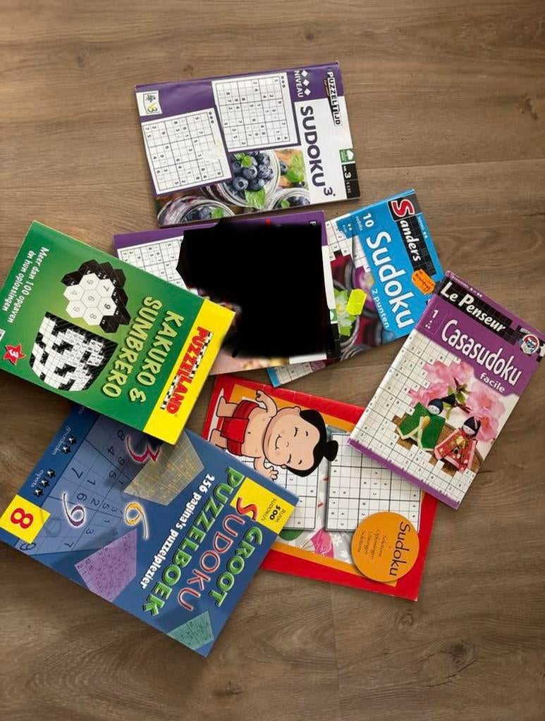 6 Sudoku en puzzelboekjes - deels nieuw, deels gebruikt, Hobby en Vrije tijd, Ophalen of Verzenden, Gebruikt, Puzzelboek