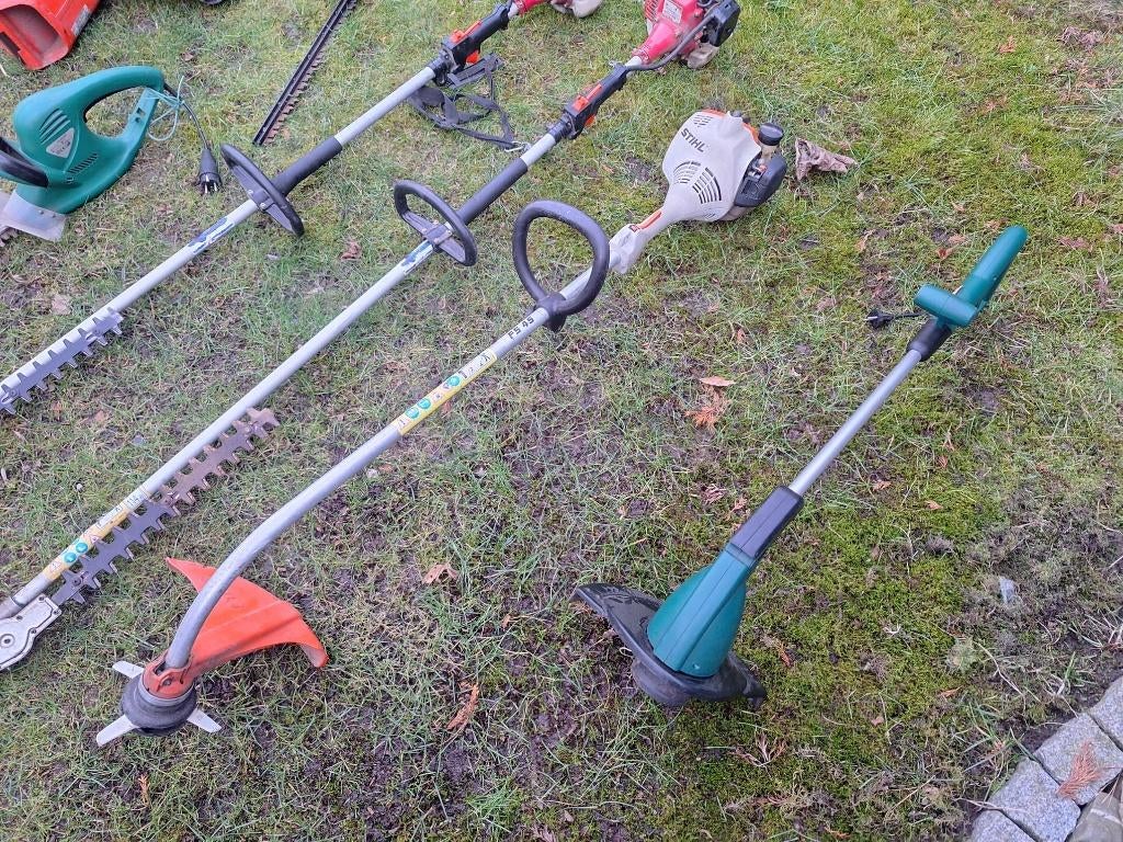 partij tuingereedschap motorgereedschap, Tuin en Terras, Heggenscharen, Ophalen, Gebruikt, Benzine