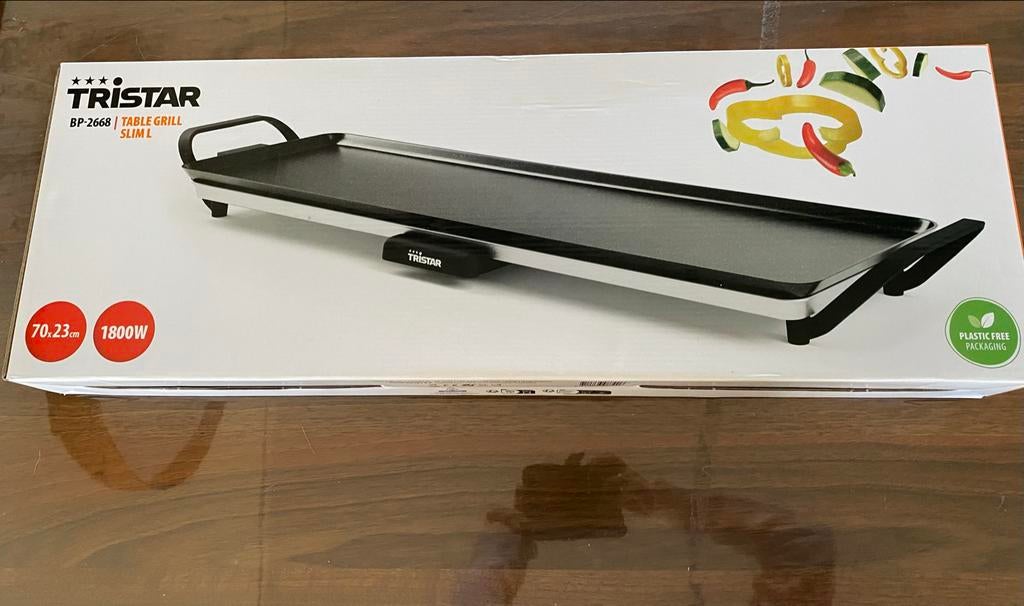 Tristar BP-2668 Tafelgrill Slim L - Nieuw!, Ophalen of Verzenden, Nieuw, Tafelgrill