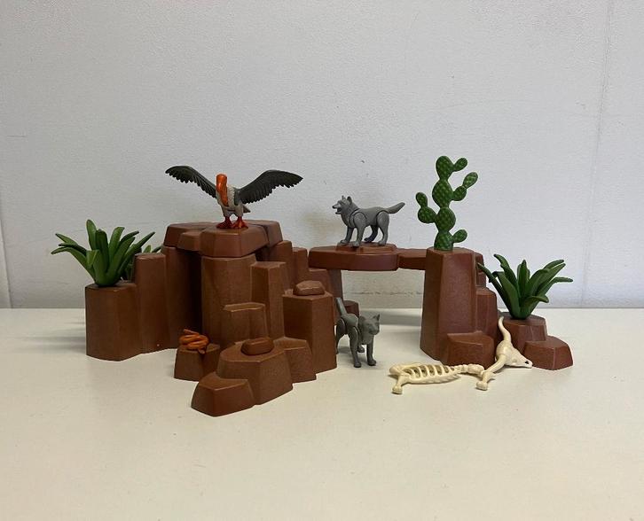 Western nr 434 Rotsen Indianen 3870 3874 3878 3250 Wolf Gier, Kinderen en Baby's, Speelgoed | Playmobil, Gebruikt, Los playmobil