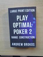 Play Optimal Poker 2, Ophalen of Verzenden, Zo goed als nieuw, Andrew Brokos, Overige onderwerpen
