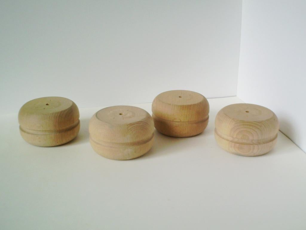 Meubelpootjes - 4x - 551 beuken ongelakt. Nieuw !!!, Huis en Inrichting, Ophalen of Verzenden, Nieuw, Hout