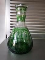 ANTIEKE GROENE BOHEEMS KRISTALLEN VAAS in PERFECTE STAAT, Antiek en Kunst, Ophalen of Verzenden