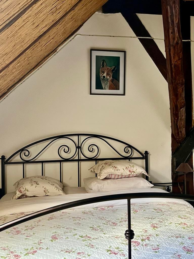 Gietijzeren tweepersoonsbed 160x200 met elektrische lattenbo, Huis en Inrichting, Slaapkamer | Bedden, Tweepersoons, Ophalen of Verzenden