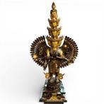 Een grote gepatineerd bronzen Boeddha, Antiek en Kunst, Ophalen of Verzenden, Brons