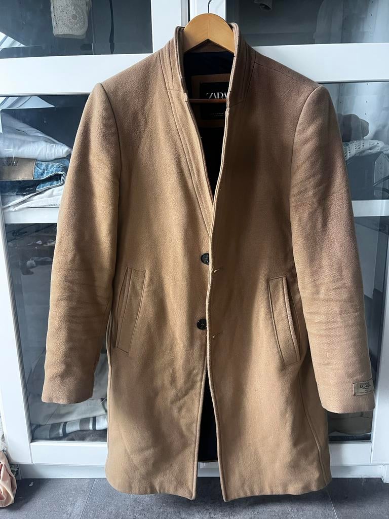 Zara heren mantel maat M in goede staat, Kleding | Heren, Jassen | Winter, Ophalen of Verzenden, Zo goed als nieuw, Maat 48/50 (M)