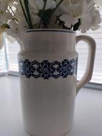 Antiek Lampetstel Waskom/zeepbak/waterkan Art Deco., Blauw, Ophalen of Verzenden, Minder dan 50 cm, Glas