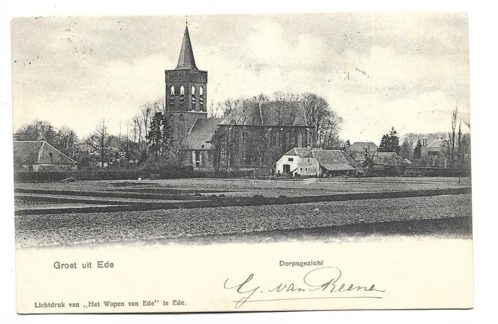 #116  Groet uit Ede, Verzamelen, Ansichtkaarten | Nederland, Ophalen of Verzenden, Voor 1920, Gelopen, Gelderland