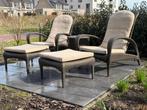 Dedon Tango loungestoelen 2x + voetstoel 2x + tafeltje, 2 zitplaatsen, Overige materialen, Ophalen of Verzenden, Zo goed als nieuw