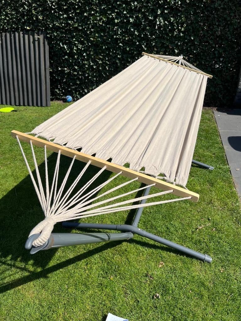 Hangmat met statief, Tuin en Terras, Hangmatten, Ophalen, Opvouwbaar, Zo goed als nieuw, Eenpersoons