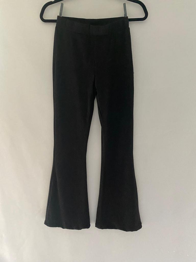 Zwarte glitter flare broek – LOAVIES – maat S, Zwart, Ophalen of Verzenden, Zo goed als nieuw, Maat 36 (S)