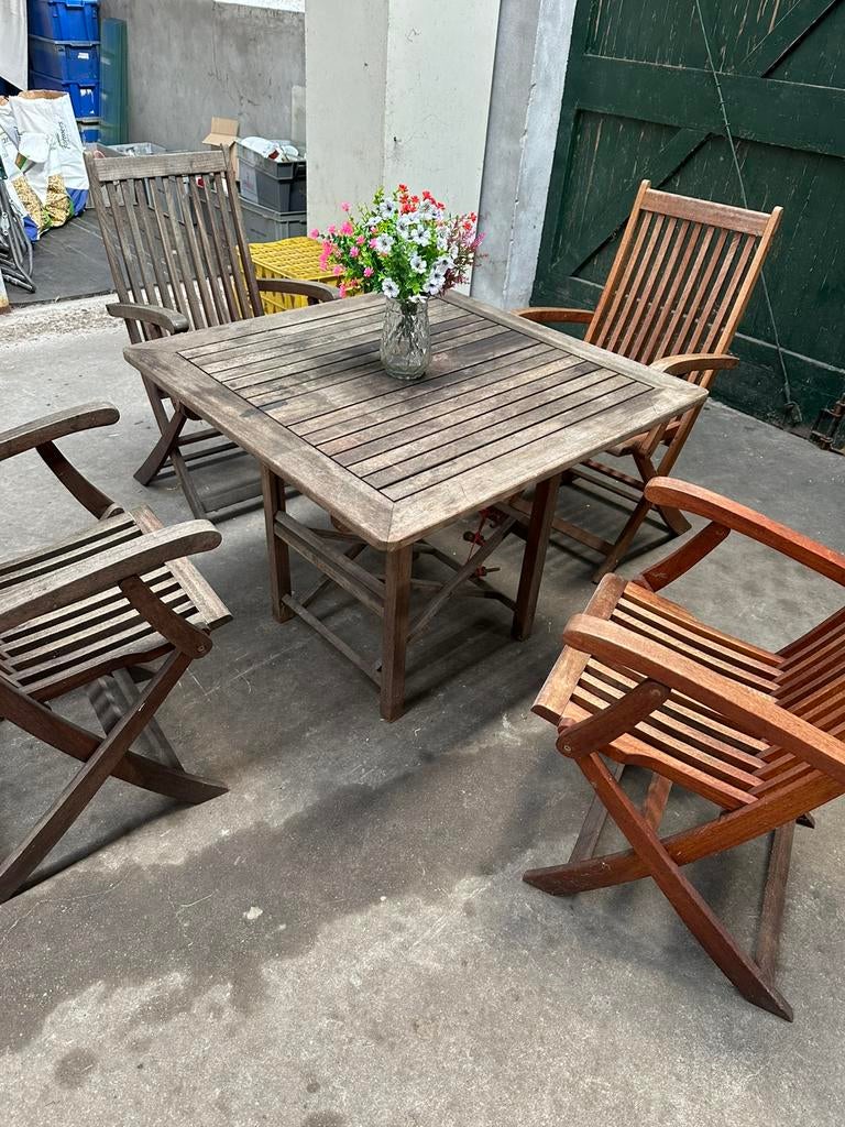Houten  tuinset merk oxford, Tuin en Terras, Tuinsets en Loungesets, Ophalen, Gebruikt, Hout