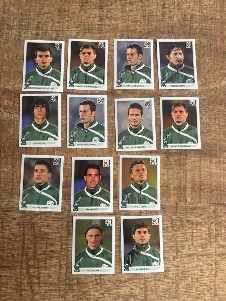 Panini WK 2010 Slovenie Stickers, Verzamelen, Ophalen of Verzenden, Zo goed als nieuw, Buitenlandse clubs, Poster, Plaatje of Sticker