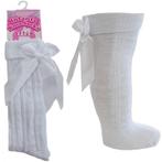 Kniekousen met strik NIEUW 0-2 jaar wit, Kinderen en Baby's, Babykleding | Schoentjes en Sokjes, Meisje, Nieuw, Ophalen of Verzenden