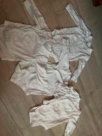 4 witte rompers met lange mouwen, maat 68, Kinderen en Baby's, Babykleding | Maat 68, Ophalen, Gebruikt, Jongetje of Meisje, Nacht- of Onderkleding