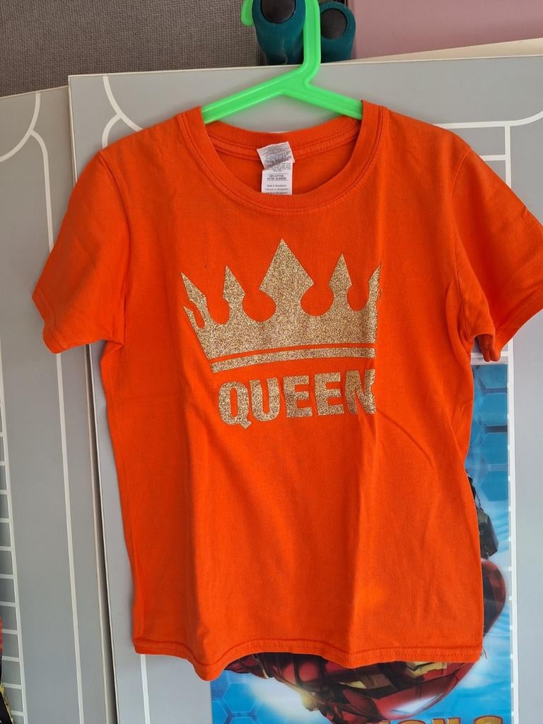 Koningsdag shirtje maat 122/128, Kinderen en Baby's, Kinderkleding | Maat 122, Ophalen of Verzenden, Zo goed als nieuw, Meisje