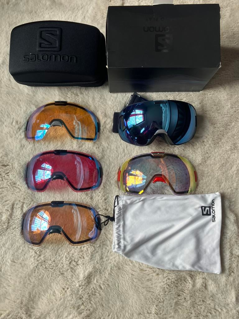 Salomon S/Max Photo Sigma skibril met vijf lenzen. T.E.A.B., Sport en Fitness, Skiën en Langlaufen, Gebruikt, Overige typen, Minder dan 100 cm